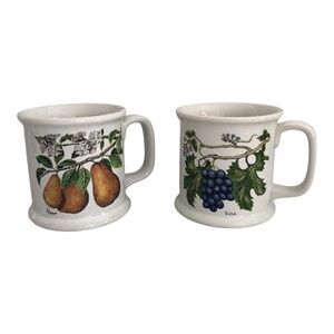 Lot Of 2 Vintage Lauffer Gailstyn Sutton Coffee Mugs Pear And Vine Design